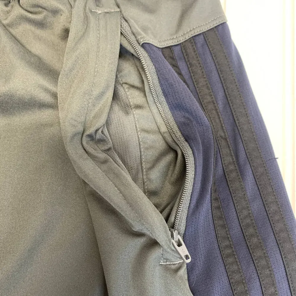 Adidas 3 Stripe Shorts Primegreen Pockets Drawstring Waist Sz Large